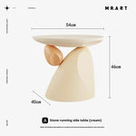 table d'appoint moderne table basse marron beige vert clair minimaliste lisse salon chambre coucher