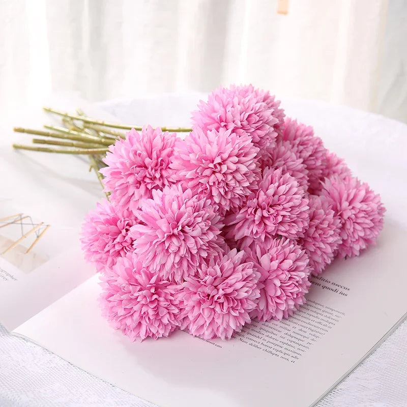 décoration intérieure bouquet hortensia artificiel moderne rose blanc vert violet