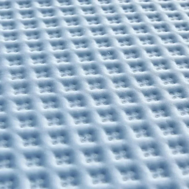 drap lit bleu clair texture points régulières moderne adhésif chambre adulte lit sommeil optimal