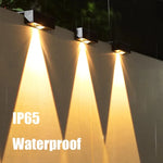 lampe murale solaire étanche ip65 led moderne noir blanc doré minimalistesextérieur