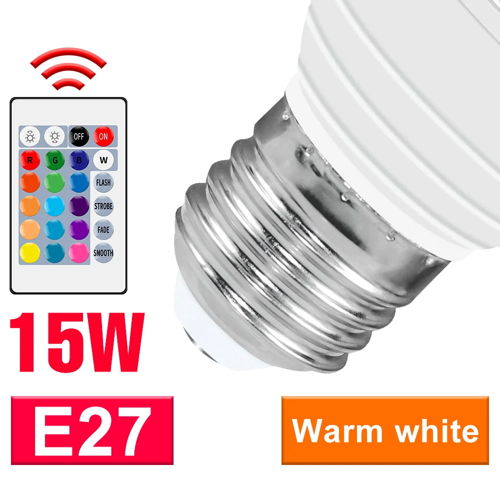 ampoules led rgb blanc e27 e14 gu10 mr16 transparentes opaques moderne télécommande 24touches