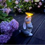 statue animale décorative extérieure lumineuse gris blanche créative patio balcon