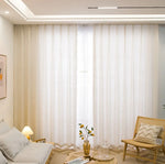 rideau blanc cassé tissu transparent scandinave minimaliste 100x200cm 150x250cm chambre salon