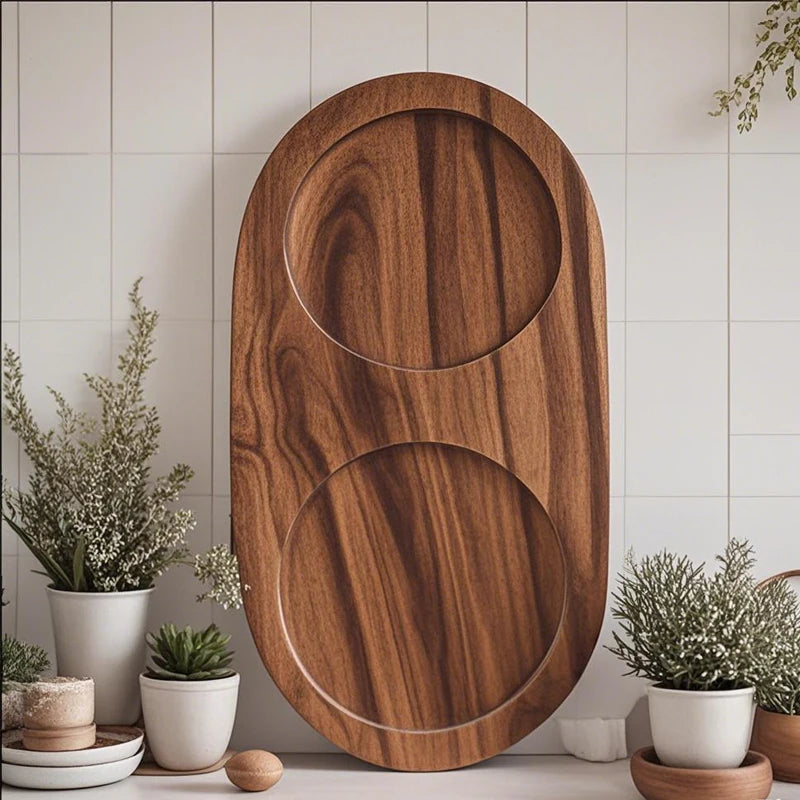 assiettes bois marron clair rustique modernes support cuisine asservissement bouchons bouteilles thé decoration maison