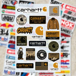 sticker ensemble dessin animé haute qualité papier américain vintage logos textes illustrations