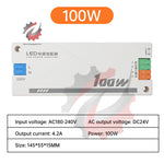 alimentation électrique led 24v blanc transformateur bornes etiquettes 74w 36w 60w 100w