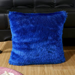housse coussin peluche douce violet rouge vert blanc moderne décoration canapé maison salon