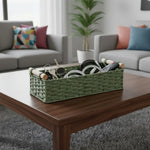 panier tressé rustique réutilisable fleurs artificielles vases diffuseurs parfum papier toilette serviettes bouteilles télécommandes