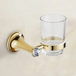 Accessoires salle bain or cristal moderne porte savon support papier toilette porte serviettes mural
