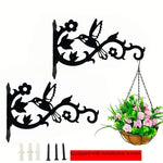 support mural noir colibri floral suspendre pots fleurs vis fixationextérieur