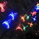 guirlande solaire colibri jaune rouge verte bleue deco exterieure jardin feerique led rgb