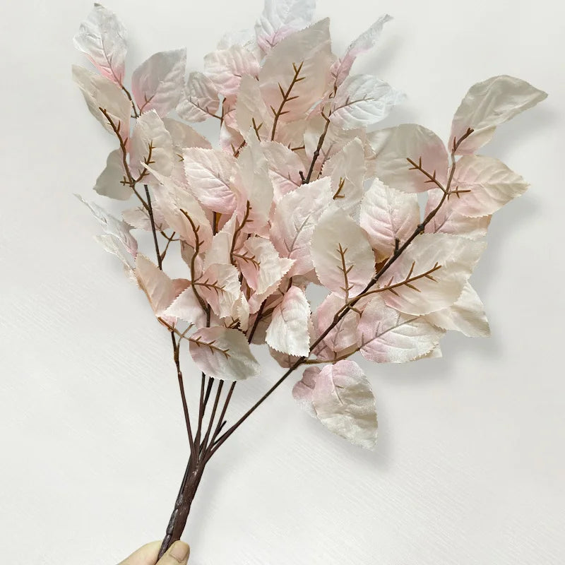 bouquet roses artificielles feuilles modernes décoration intérieure extérieur anniversaire mariage valentin chrismas minimaliste