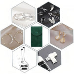 pochette rangement montre velours vert bouton métallique protection anti choc sac emballage bijoux