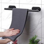 ensemble matériel salle bain noir mat porte serviettes adhésif moderne sans perçageversible fixe mur