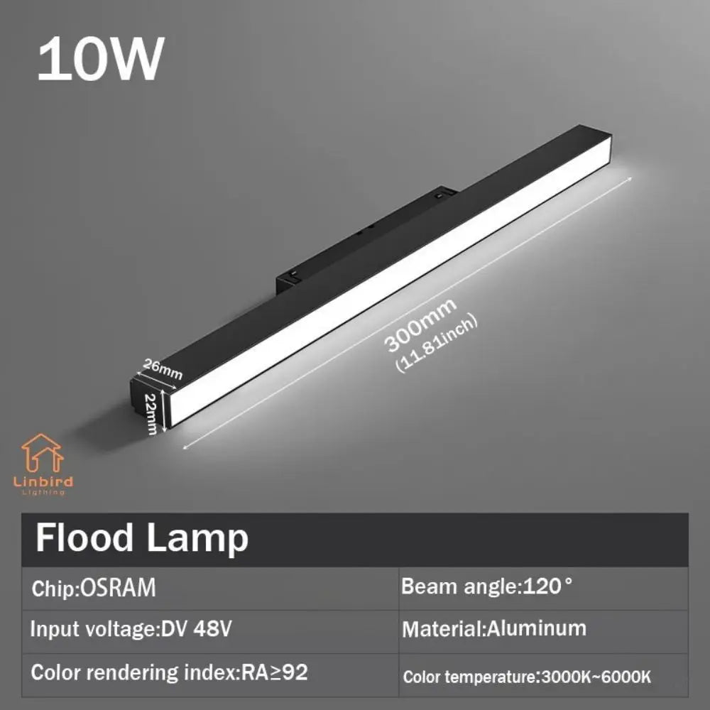 spot led noir mat rail magnétique télécommande application mobile moderne intérieur