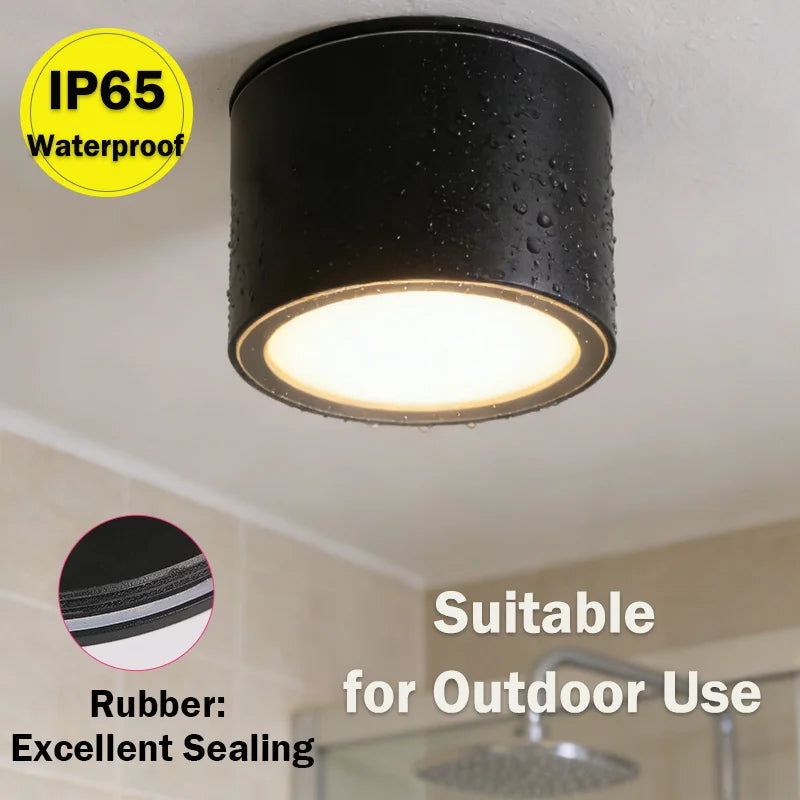 lampe led ip65 noir moderne ampoule gx53 couleurs salle bain imperméable