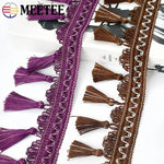 ruban pompons violet marron doré décoration mariage tissu polyester franges élégant accessoire broderie tassel