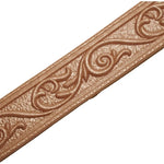 bordure décorative adhésive plastique motifs floraux classique orné blanc beige marronclairOpaque