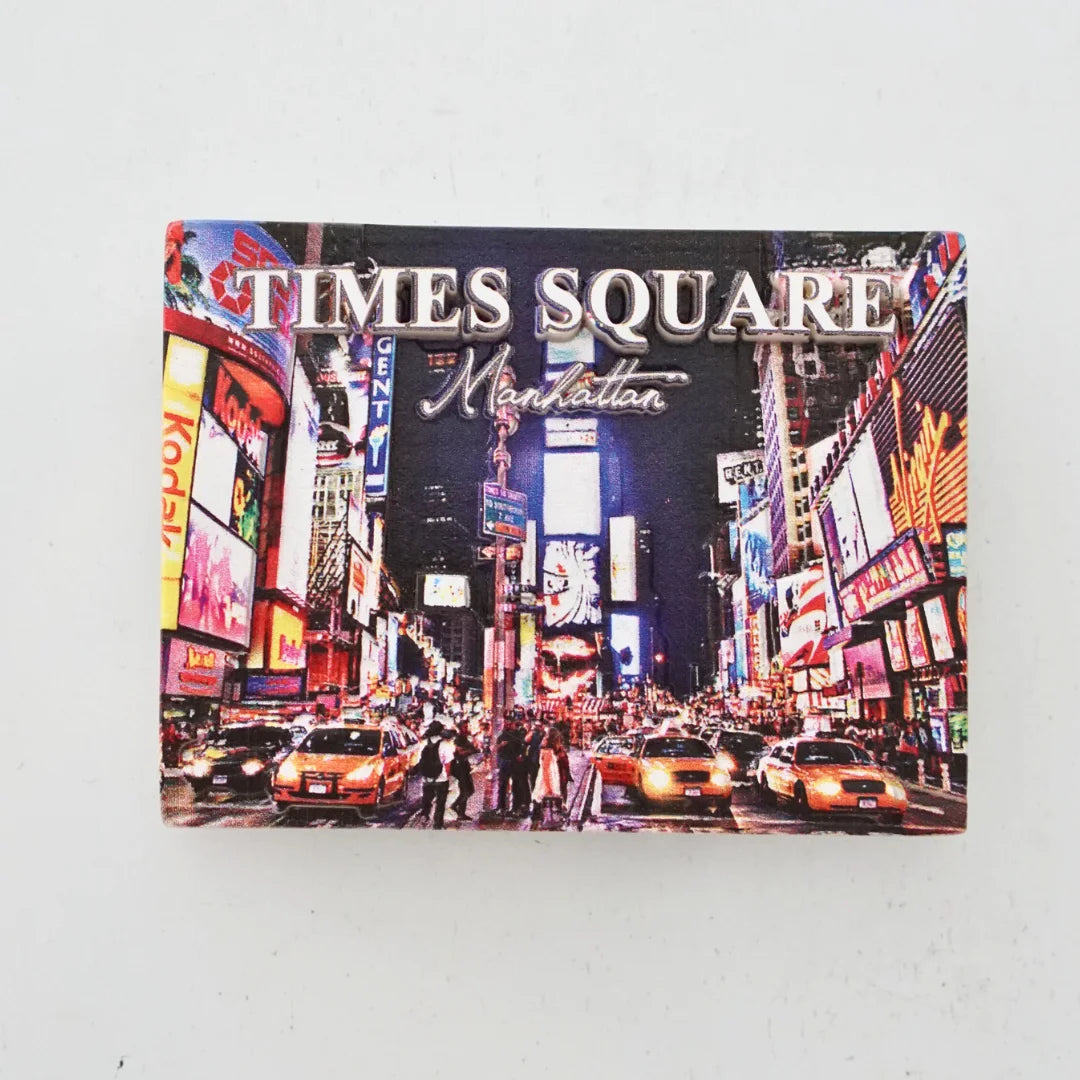 aimants york times square apple usa illustrés rouge vert bleu Jaune