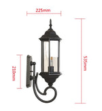 lampe murale classique transparente noir éclairage extérieur ip65
