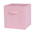 boîtes rangement réutilisables tissu non tissé beige gris noir bleu rose jaune vert poignées