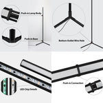 lampe sol led moderne noire trois pieds lisse diy veilleuse ambiance wifi bluetooth télécommande