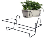 support pots fleurs métal noir balcon jardin rustique plante verte feuille fleuri crochetextérieurintérieur