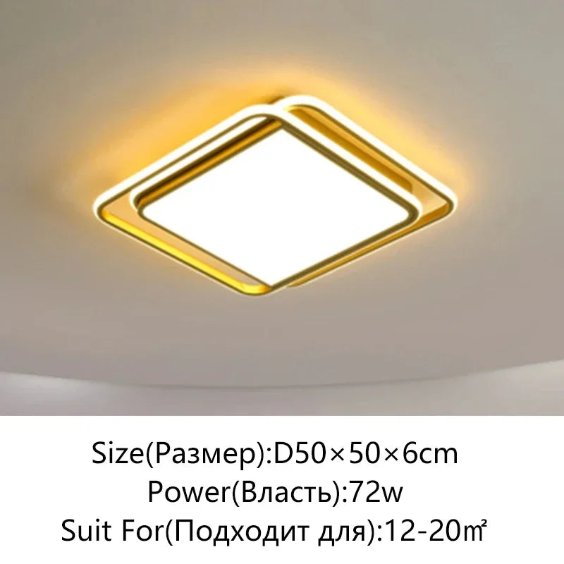 plafonniers led modernes carrés ronds blancs noirs dorés minimalistes cuisine salon chambre