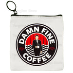 pochette unisexe toile zigzag blanc noir moderne graphique fermeture éclair blanc rouge gris tube