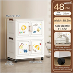 organisateur vêtements armoire tiroirs dessins animés ours lapins moderne blanc roulettes pliable chambre salon