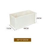 boîtes rangement tissu beige moderne opaques étroites longues sous lit chambre salon buanderie