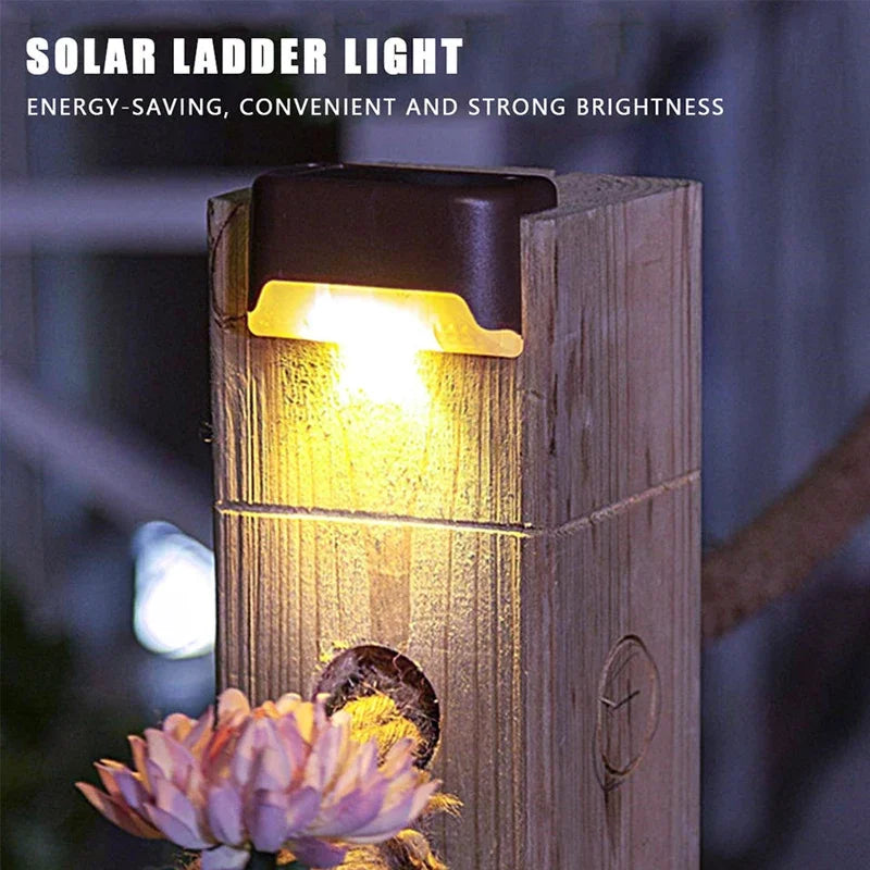 lampes solaires led modernes noires blanches extérieur clips fixation chemin jardin patio