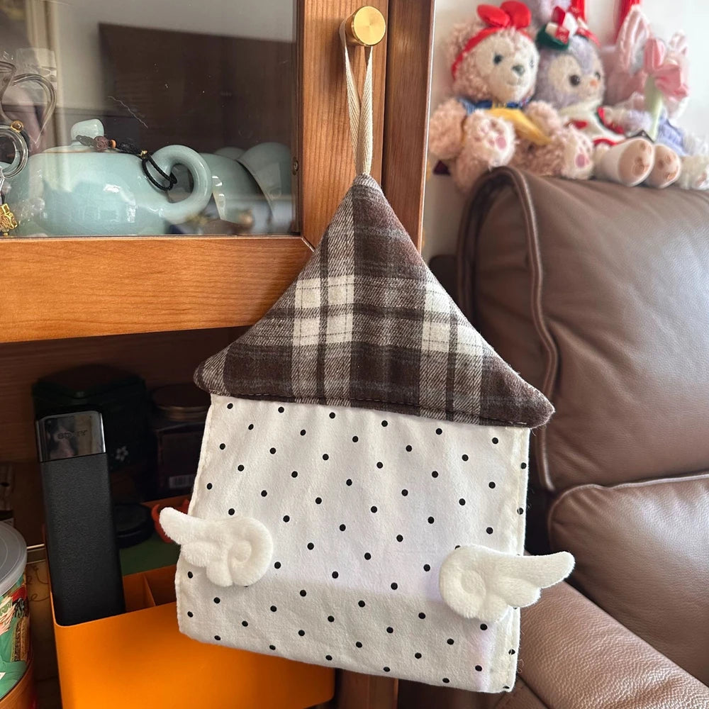 sac mouchoirs tissu maison gris pois bleu rose lignes étoile moderne chambre