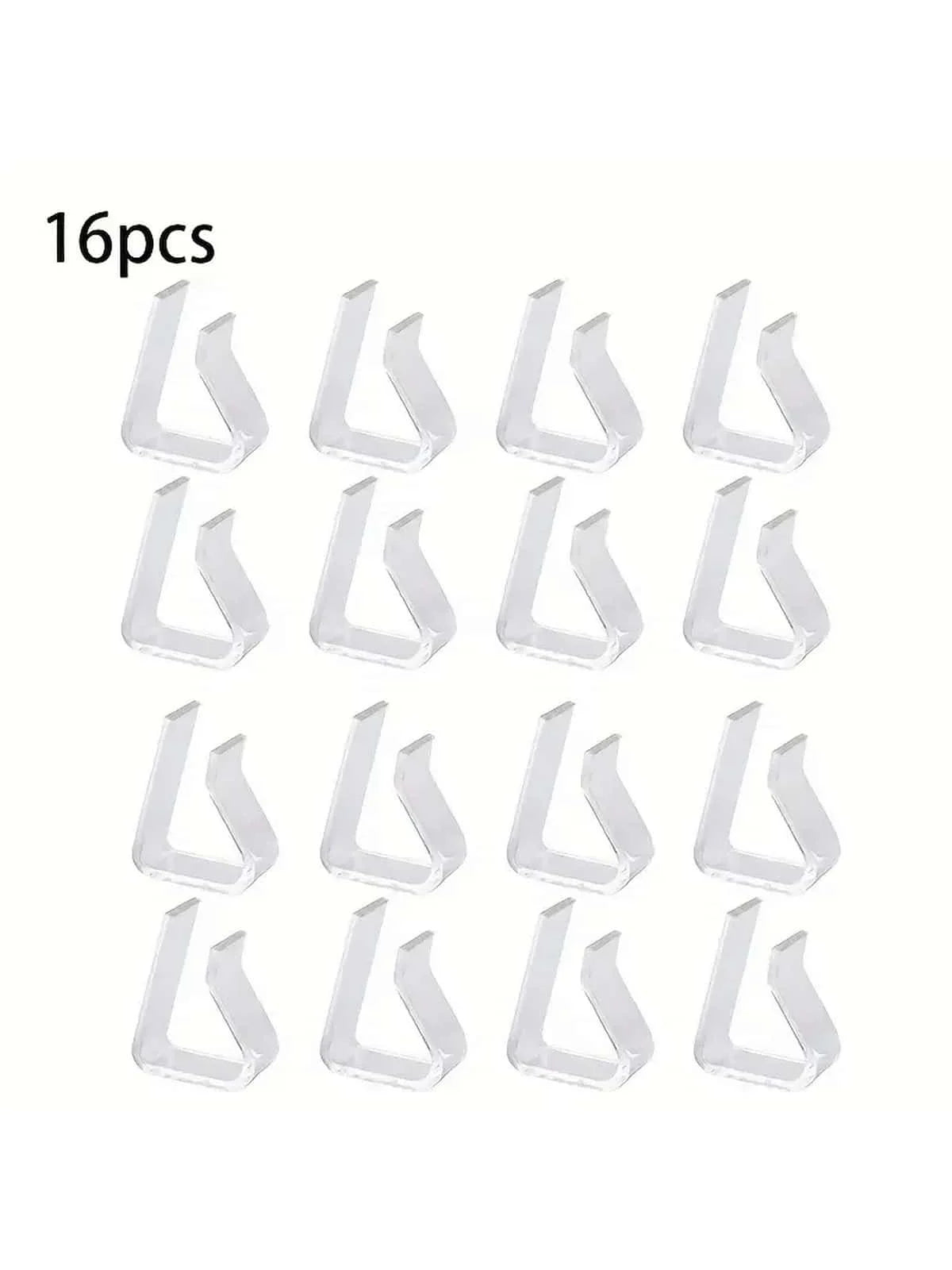 supports tissu clips transparents moderne gris clair lignes blanches 5.1cm 4.1cm 8pièces 16piècesintérieur extérieur