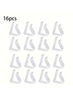 supports tissu clips transparents moderne gris clair lignes blanches 5.1cm 4.1cm 8pièces 16piècesintérieur extérieur