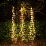 guirlande lumineuse solaire 300 led jaune doré extérieur festif autoinstallation étanche