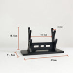 support épées bois moderne minimaliste noir brun clair katana sabres rack display salon