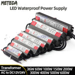 transformateur led étanche 12v 24v 36w 600w ip67 super thin waterproof certifié fcc rohs