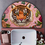 tapis polyester antidérapant moderne rose tigre floral entrée intérieure maison