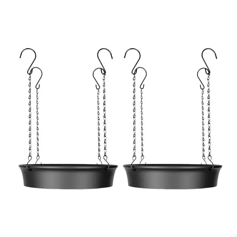 cache pot suspendu moderne noir crochets chaînes lit surélevé pot décoratif support insertion profondeur