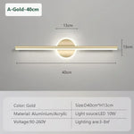 lampe murale led moderne blanche dorée brillante minimaliste éclairage quotidien chambre cuisine salle manger