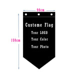 drapeau personnalisable 90x150cm noir uni classique hd digital printing polyester