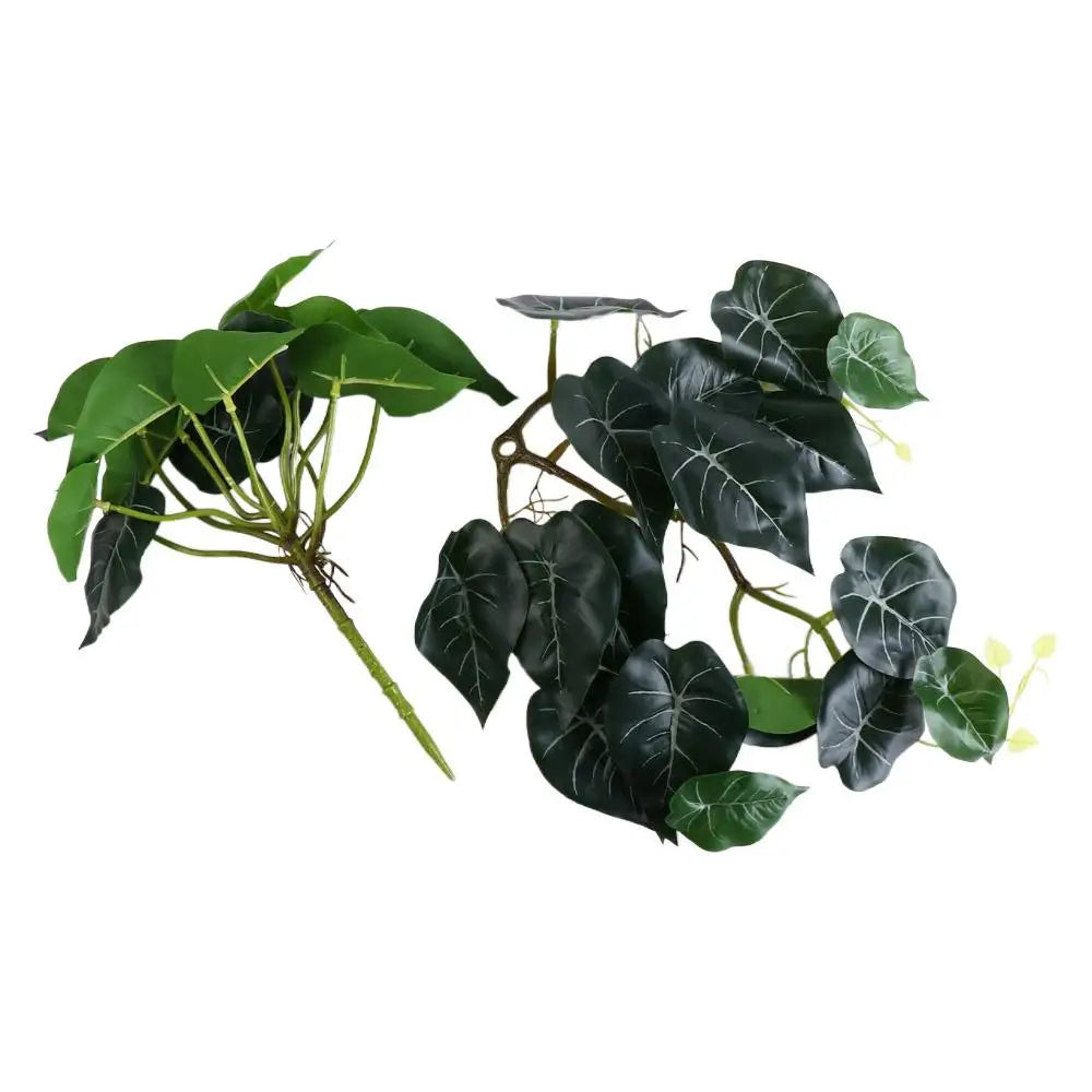plante artificielle feuilles vertes moderne pot rouge extérieur intérieur décoration