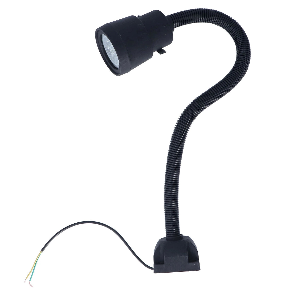 lampe flexible noir moderne base carrée câble électrique 360 degrés rotation led