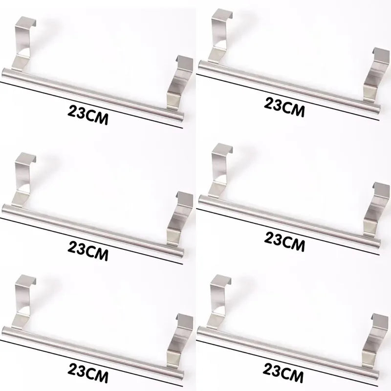 porte serviettes mural acier inoxydable clips fixation moderne 23cm 36cm lisse argenté sans perçage