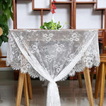 nappe dentelle blanche mariage motif floral transparent classique boho fête romantique