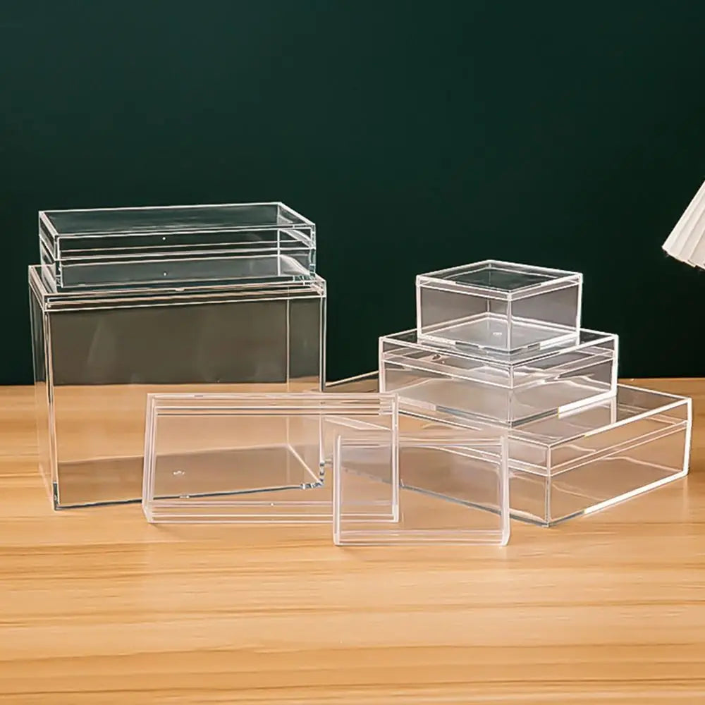 boîtes rangement transparentes empilables modernes minimalistes divers objets stockage petite cuisine