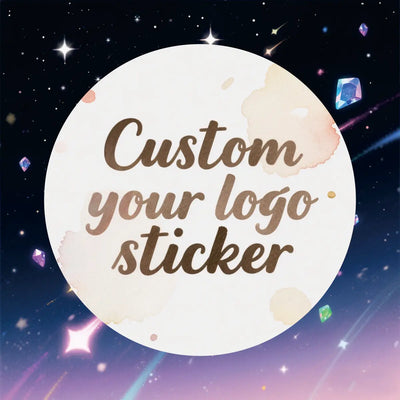 sticker rond floral texte personnalisé sac papier plastique métallisé bonbons chocolats cartes blanches paillettes