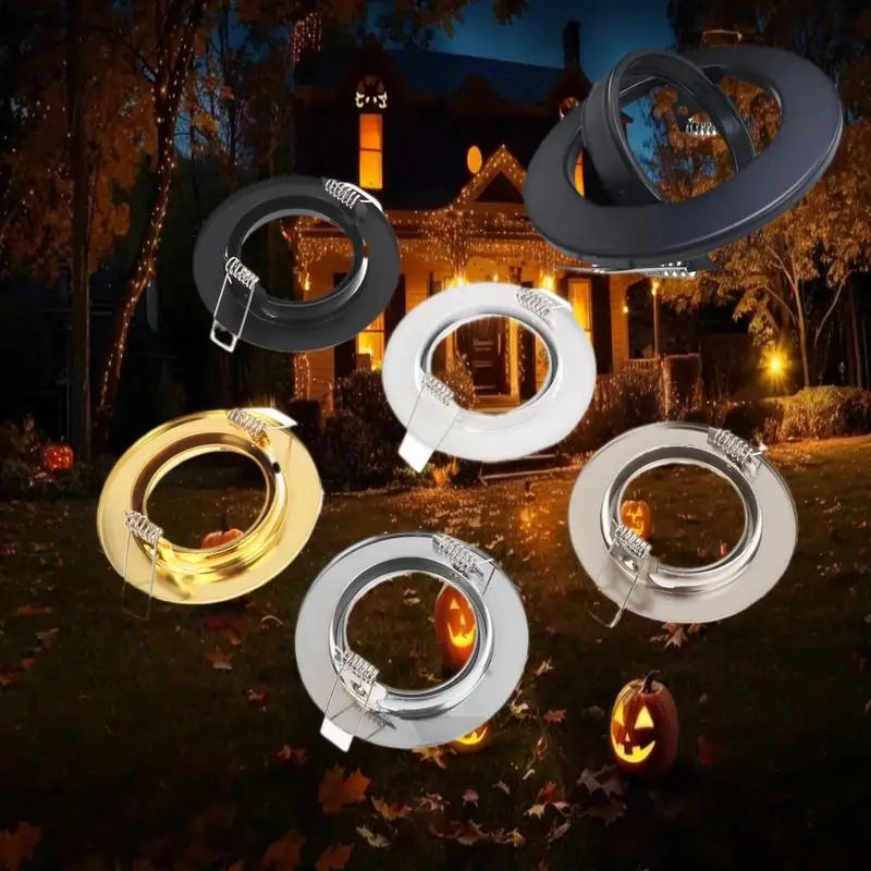 spots led noir blanc doré modernes clips vis round lisses