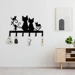 décoration murale magnétique chats stylisés motifs floraux porte clés fixations murales modernes animaux